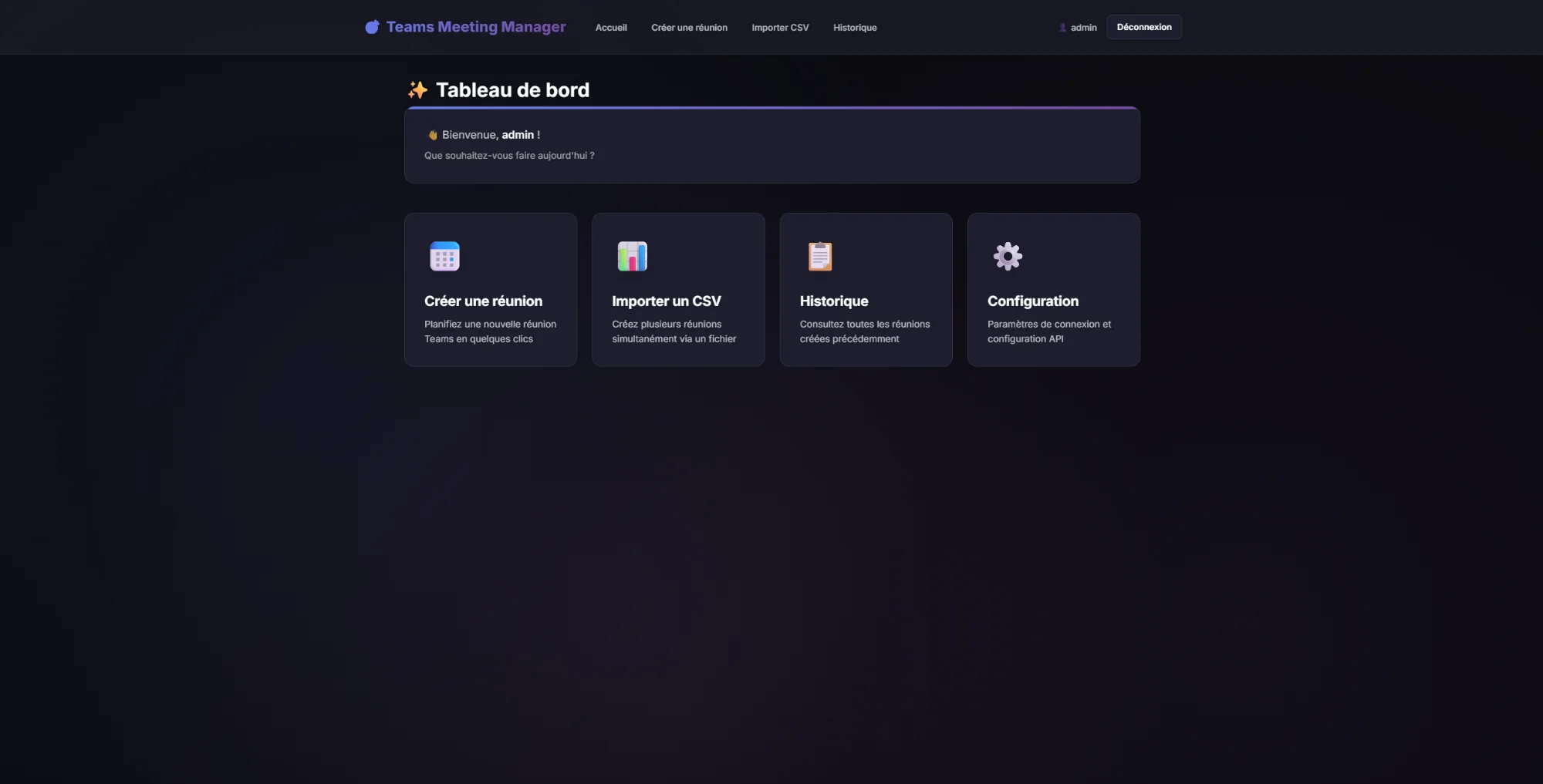 Teams Meeting Manager - Gestion de réunions Microsoft Teams